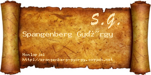 Spangenberg György névjegykártya