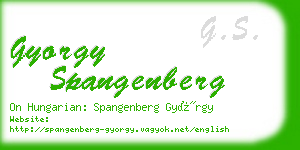 gyorgy spangenberg business card